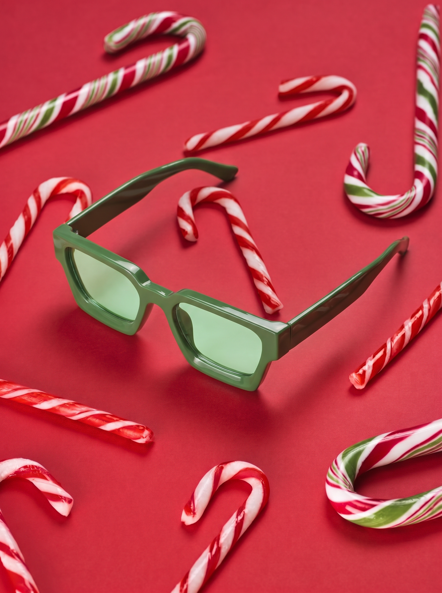 AI image-to-image result: Replace the glasses, keep everything else the same.