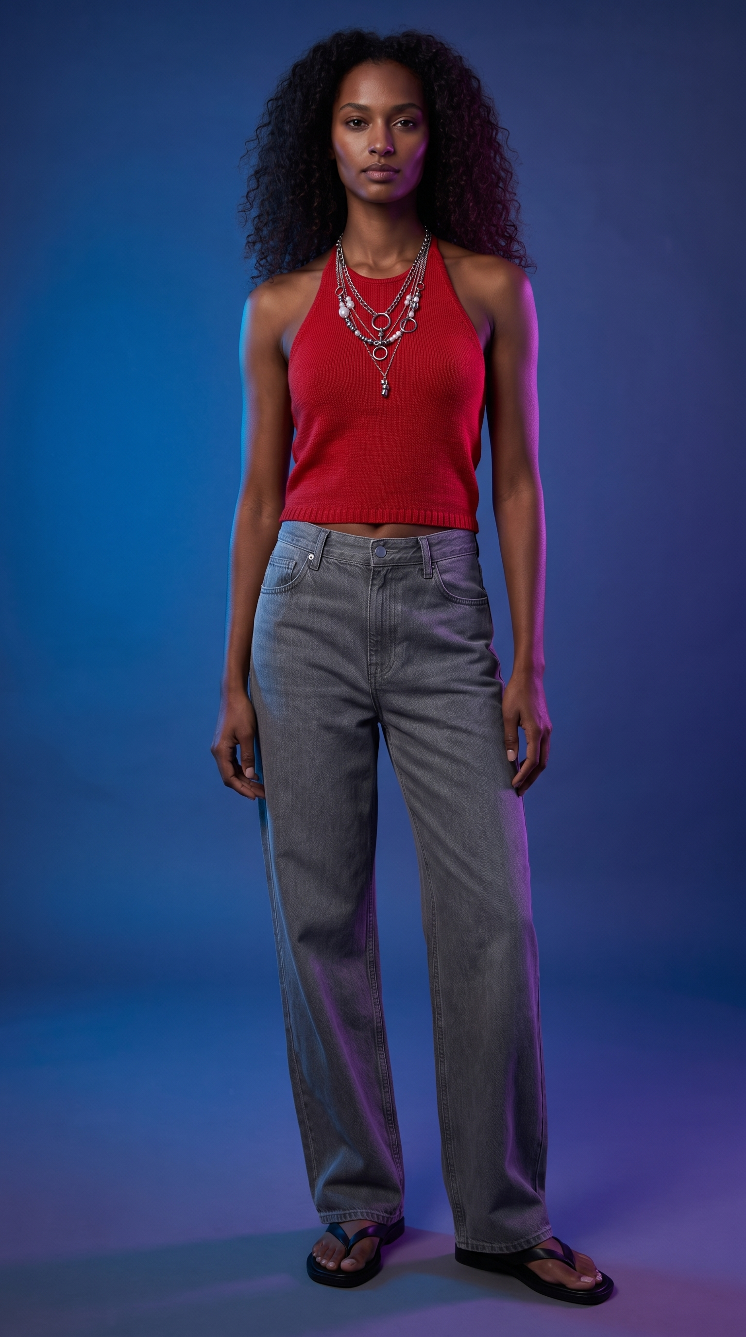 AI virtual try-on example: model wearing an uploaded garment
