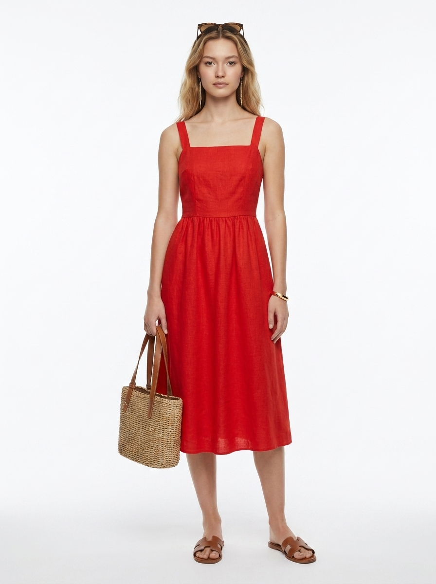 Virtual try-on result: Posing like a high-end fashion model, confident editorial stance, full body, campaign lighting.