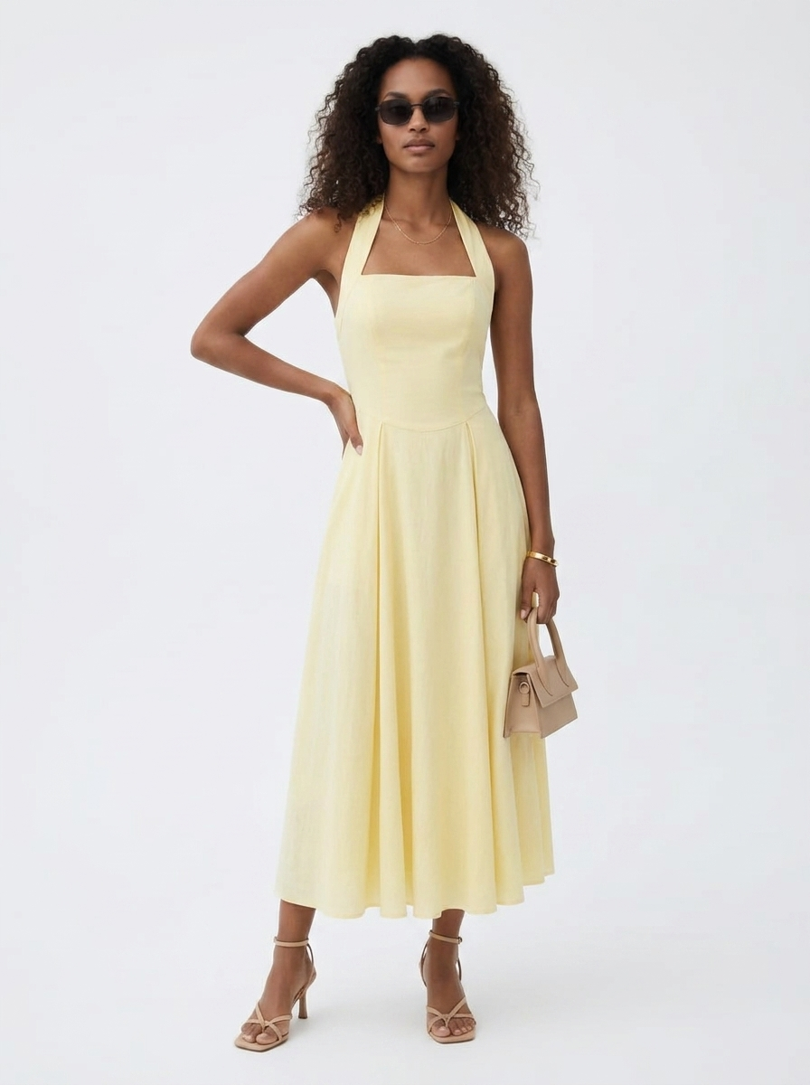 Virtual try-on result: Posing like a high-end fashion model, confident editorial stance, full body, campaign lighting.