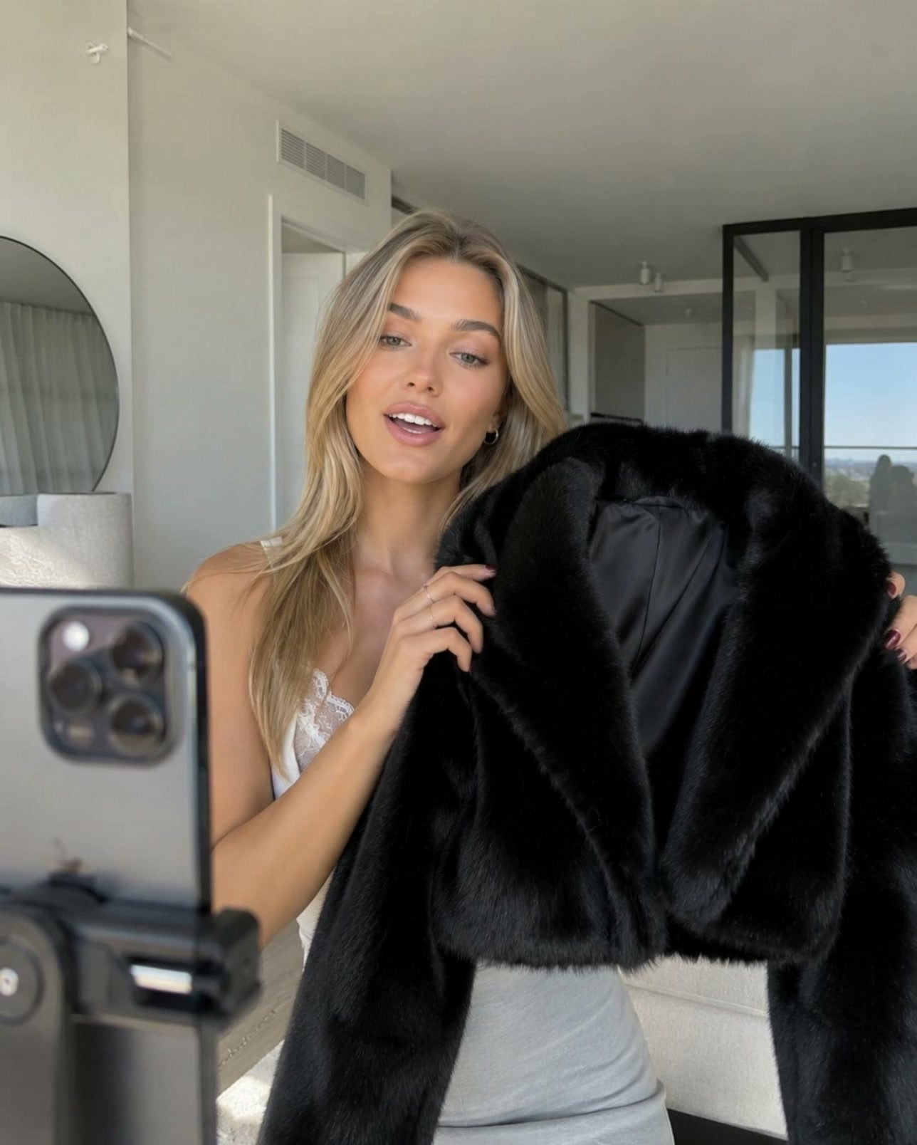AI video result — make the woman act like a real ugc creator