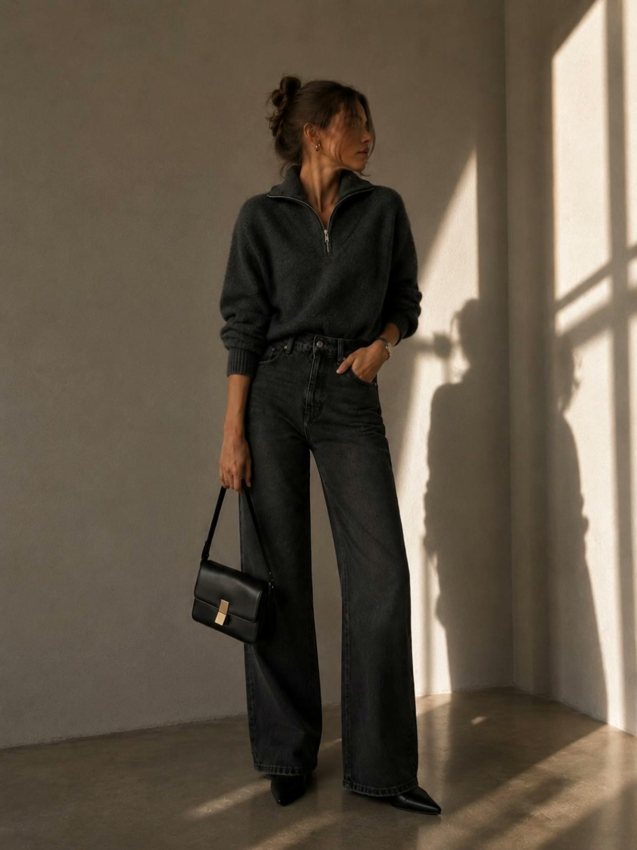 AI video result — Use the uploaded image as the exact reference for the model, outfit, handbag, proportions, colors, lighting, a…