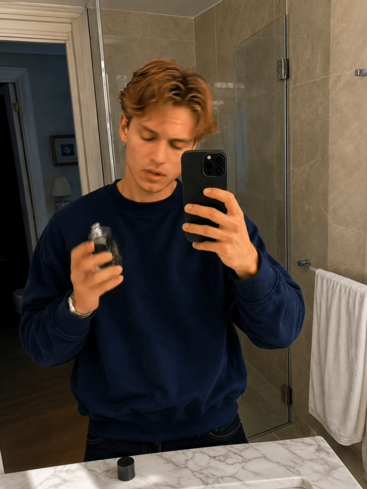 Bathroom location for an AI marketing video — modern bathroom interior with clean, minimal aesthetics