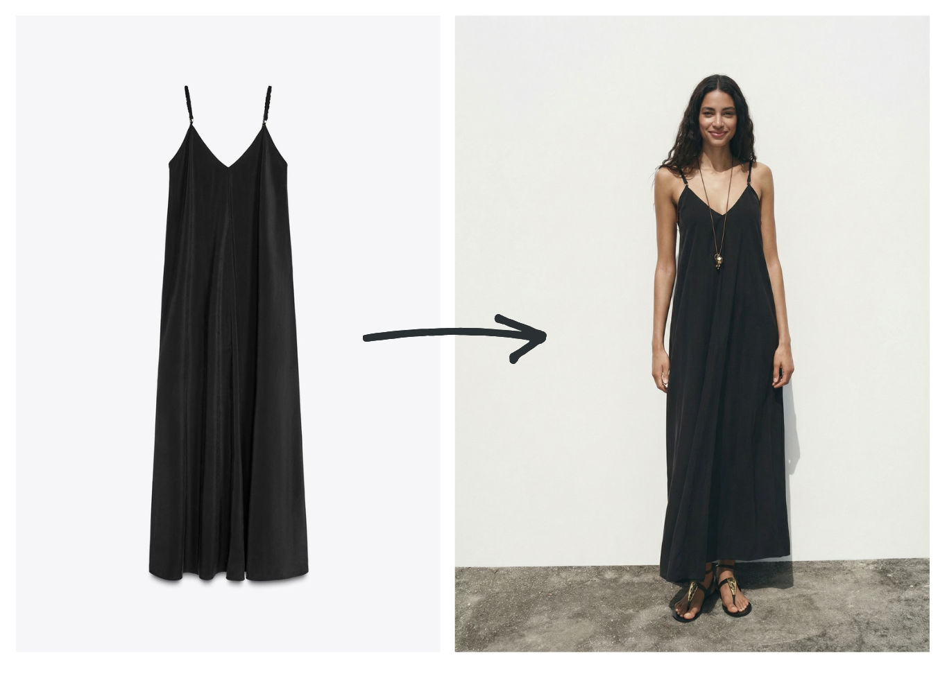 AI Try-On — virtual model wearing a garment generated by Fash.Studio