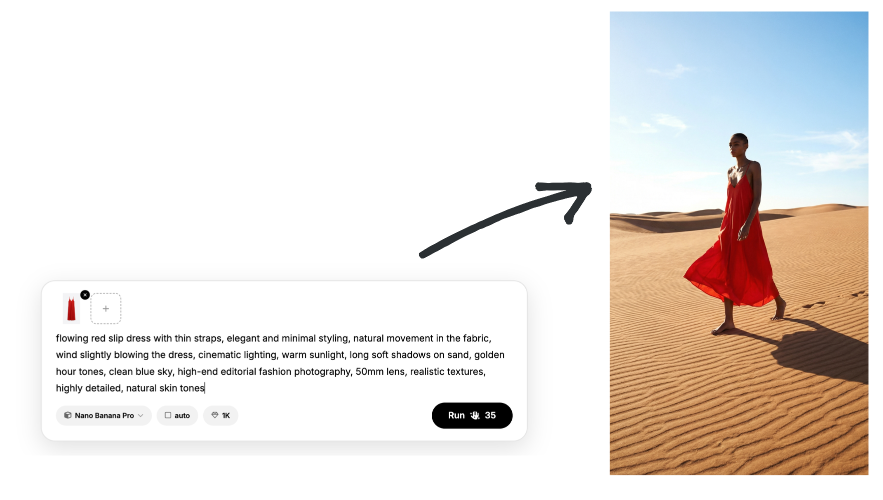 Select model and motion style for fashion video